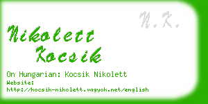 nikolett kocsik business card